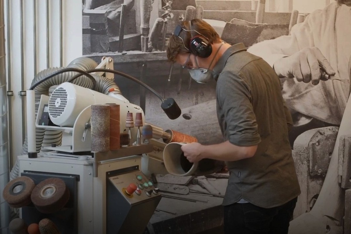 Opname van een bedrijfsfilm op locatie