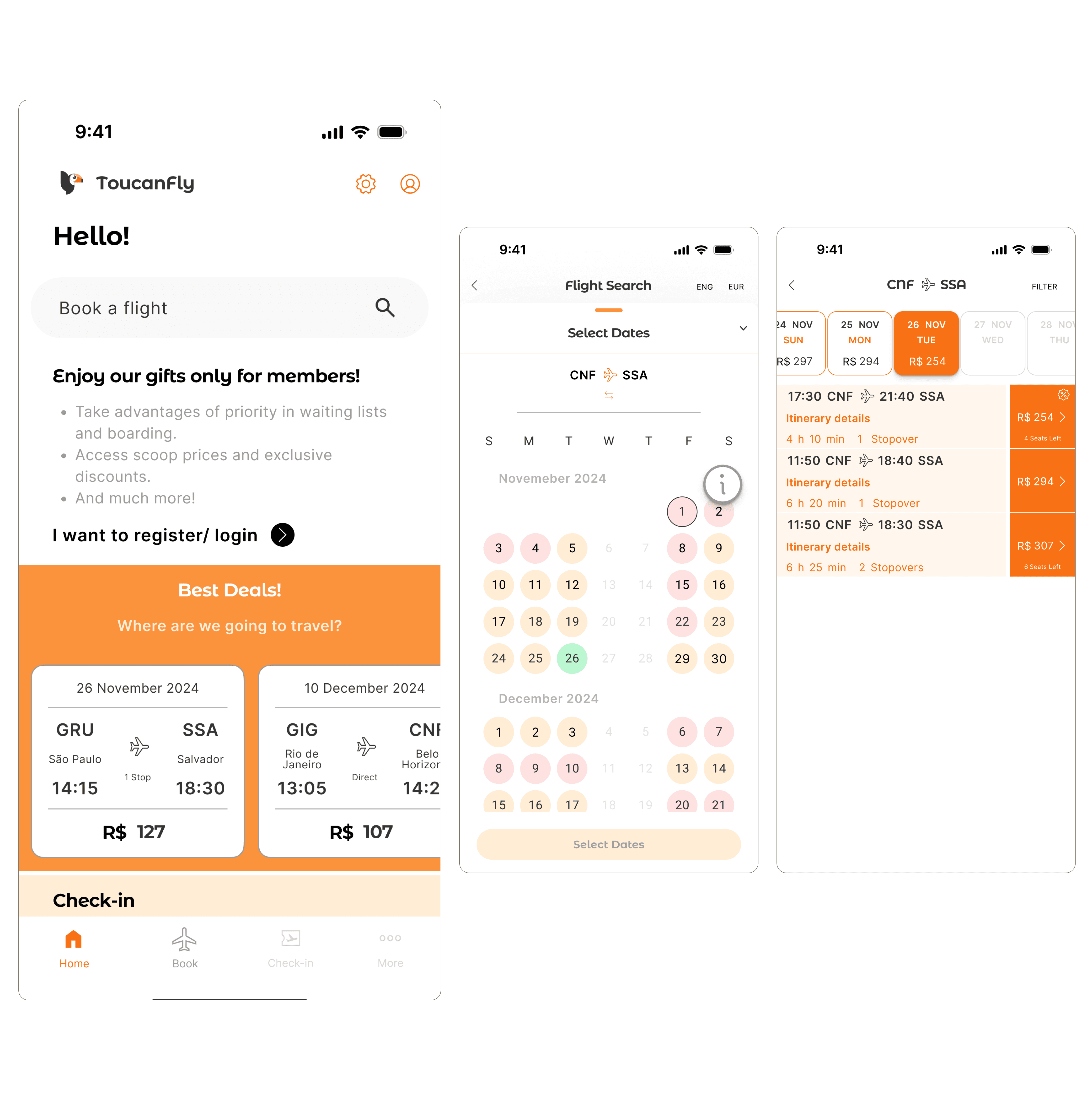 Low-friction airline booking, designed for conversion