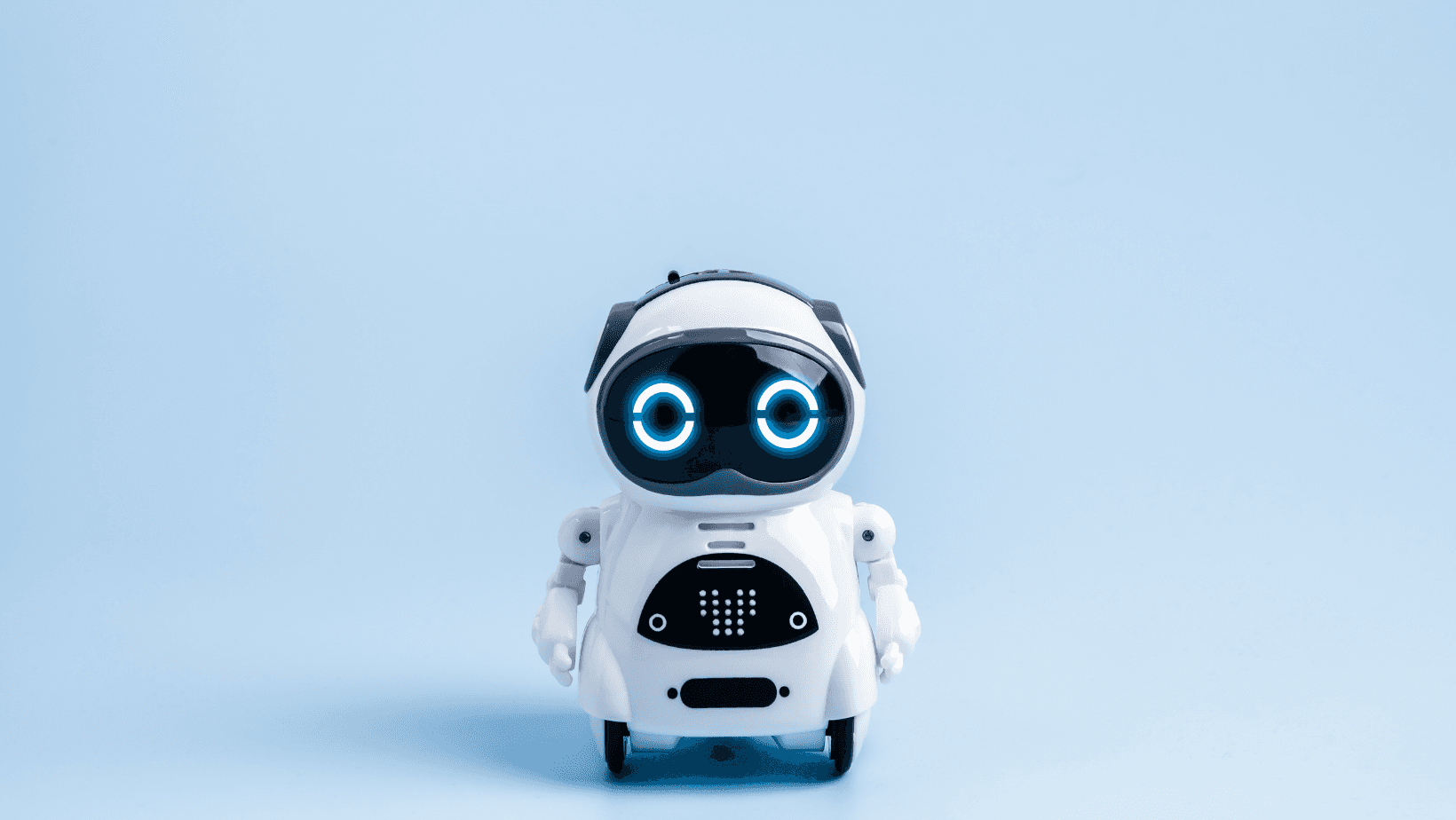 Robot standing to display AI