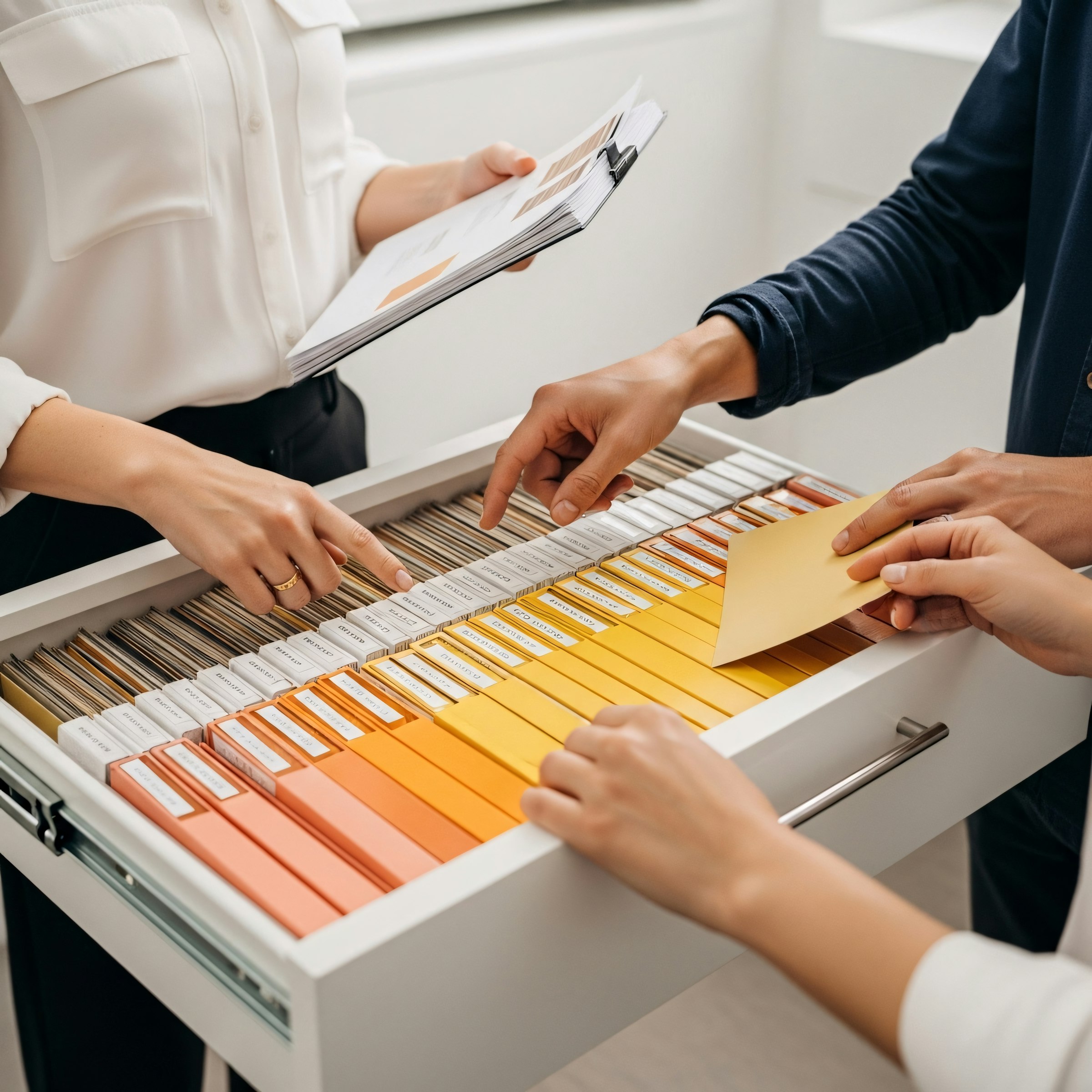 Confident man with short brown hair and beard, wearing a navy zip-up in natural light