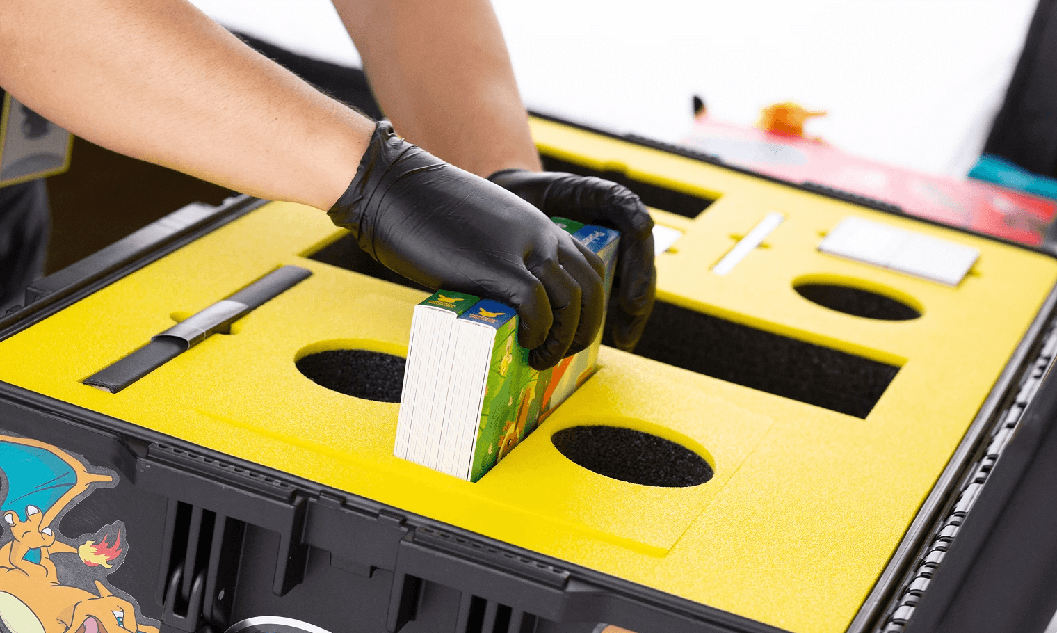 A Ten Gun employee assembling an influencer kit