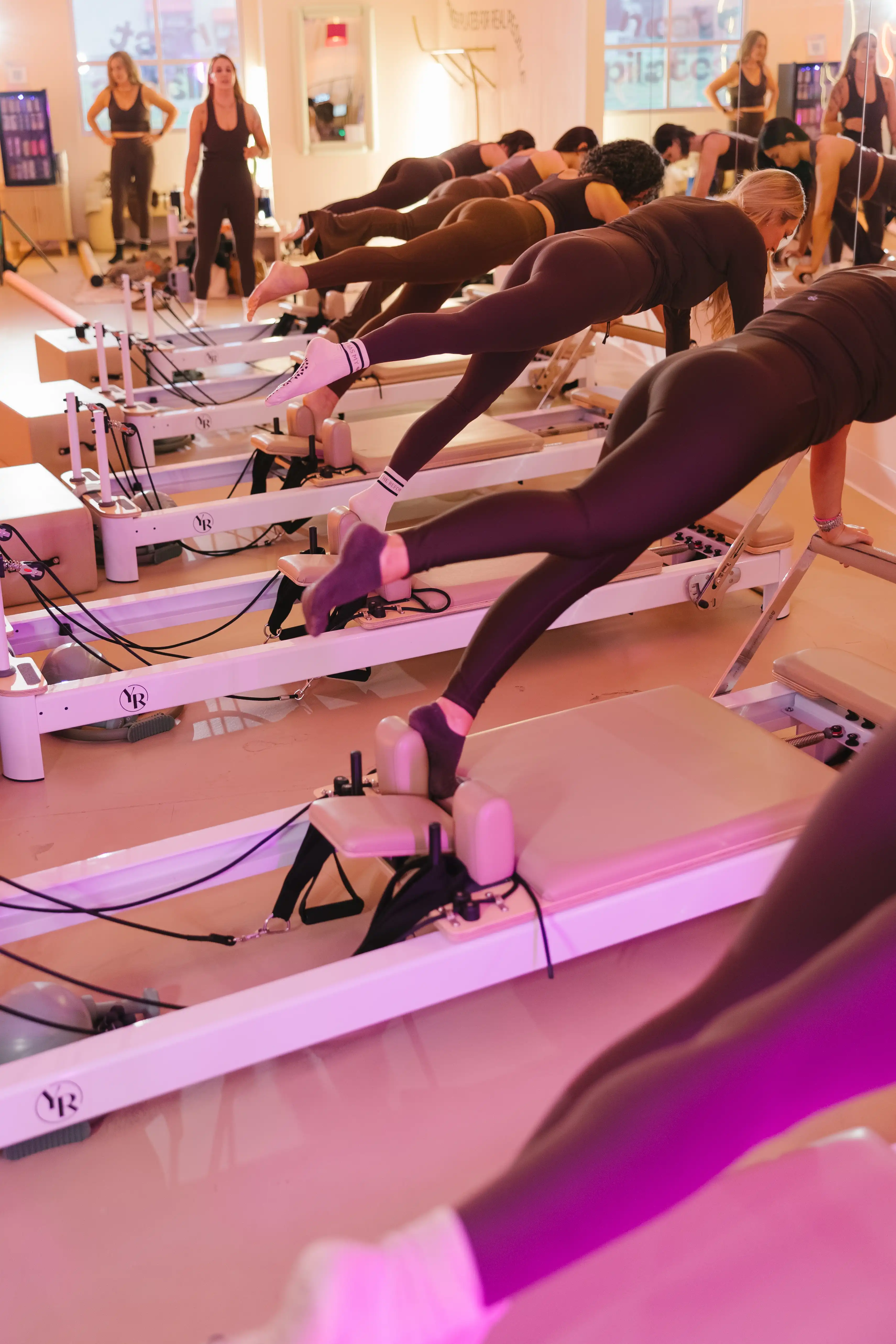 Reformer Pilates class at Nest Pilates