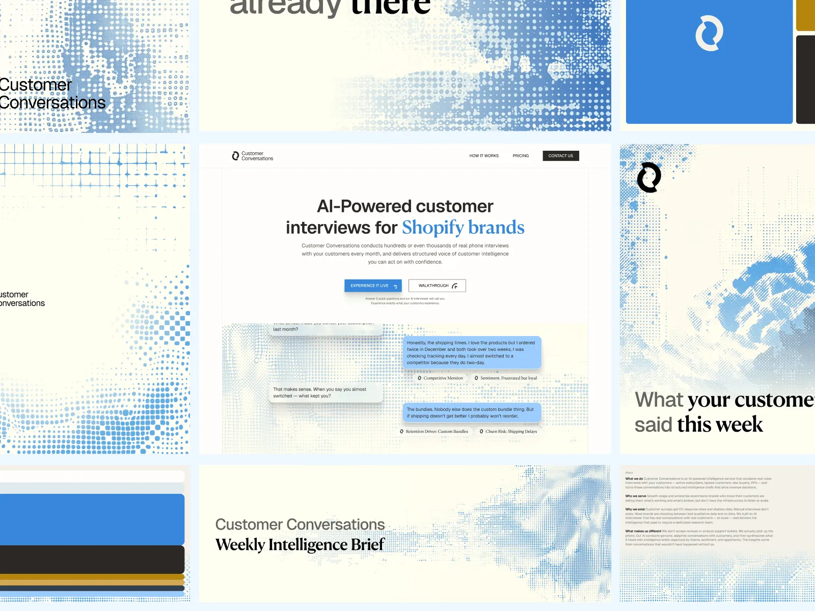 Customer Conversations — brand system detail