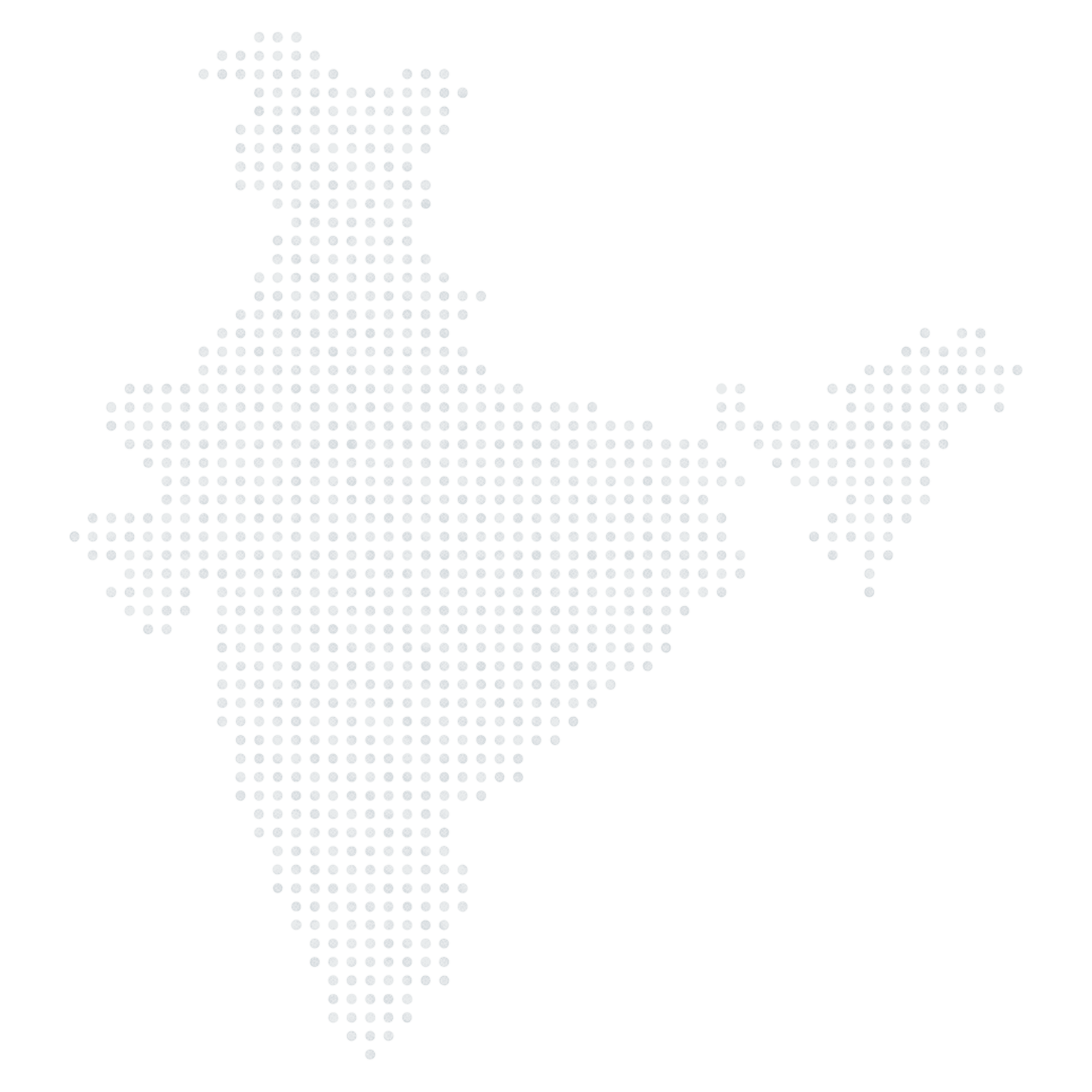 Light gray dotted map of India.