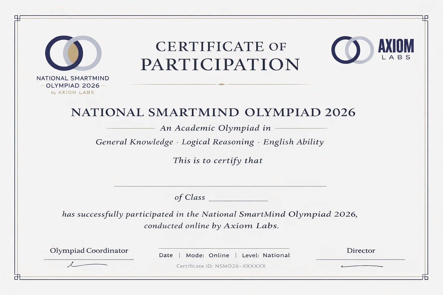 Axiom labs Certificate
