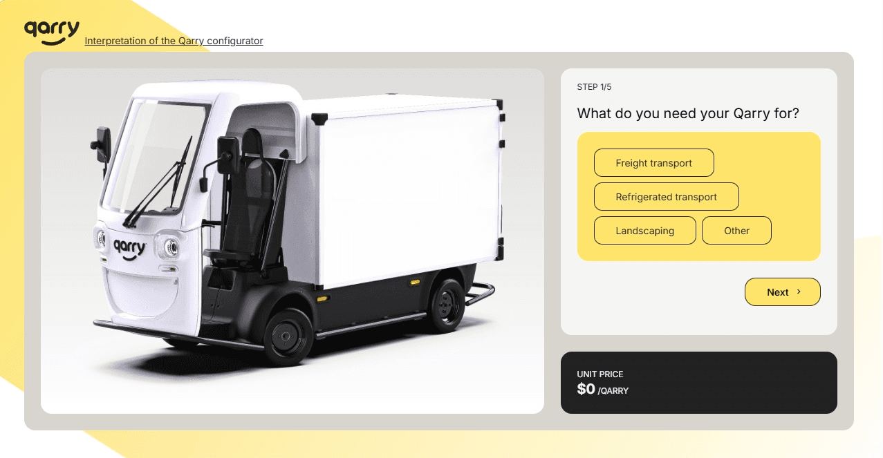vehicle product configurator example