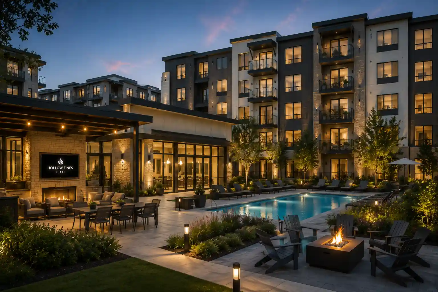 Hollow Pine Flats building exterior