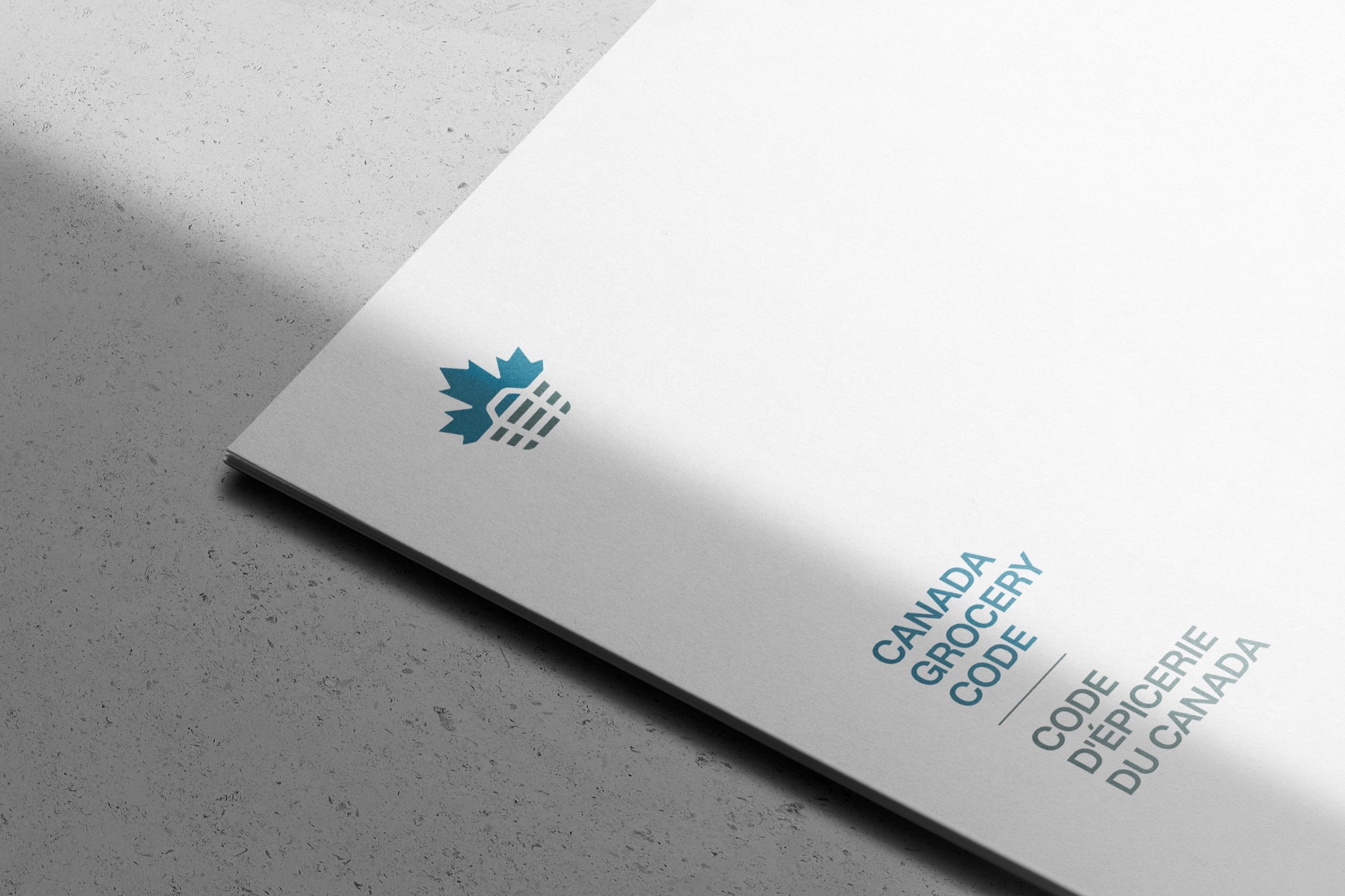 Canada Grocery Code logo rendered on a letterhead.