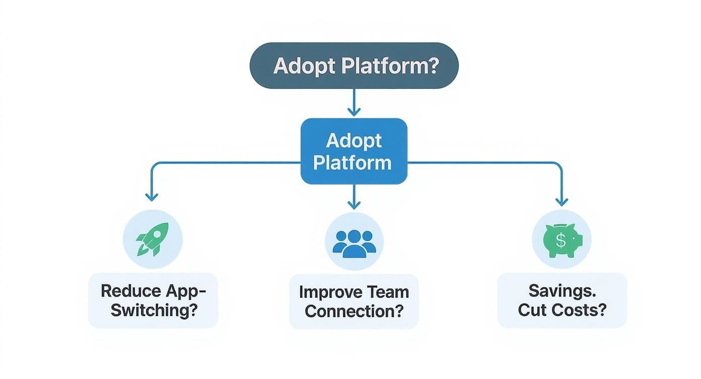 Infographic about video collaboration platform