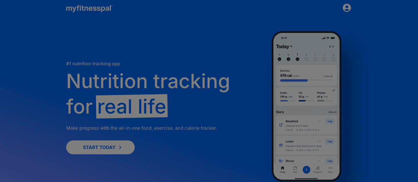 MyFitnessPal app screenshot