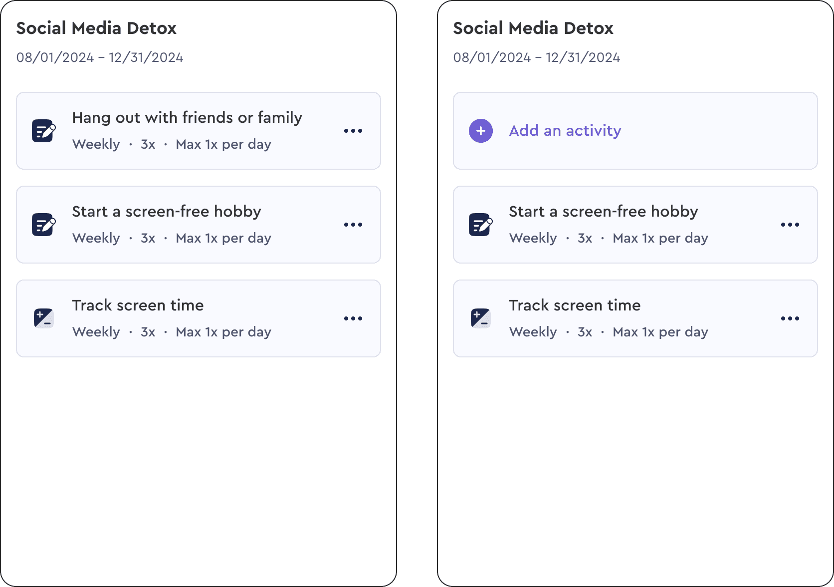 Final: Add, Delete, Edit Activities