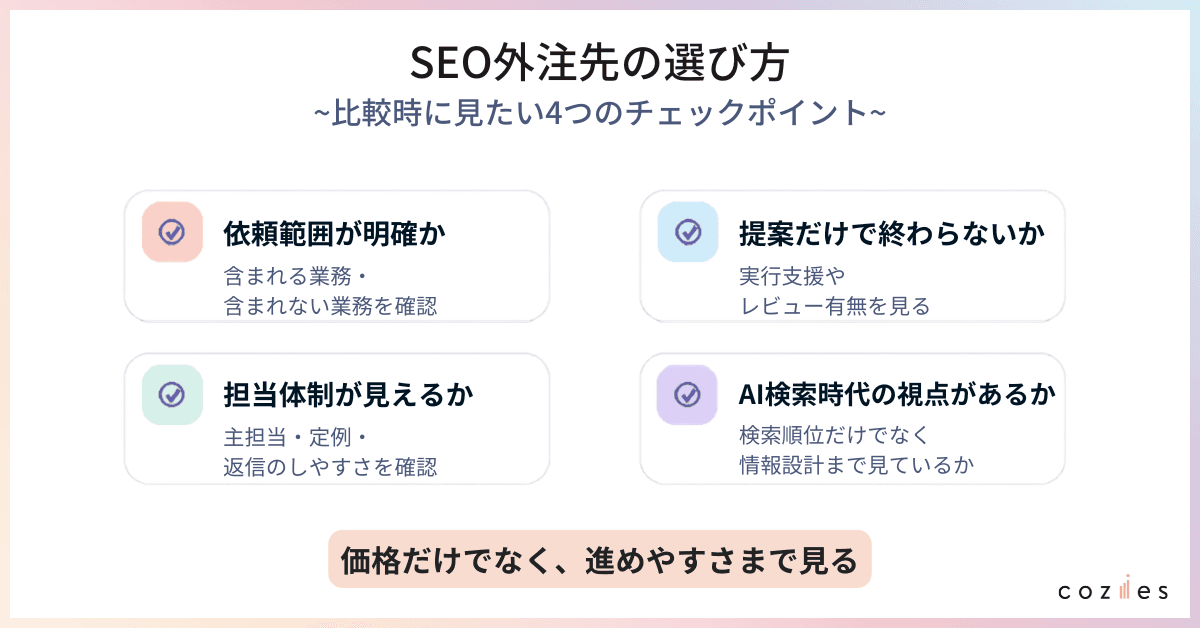 SEO外注先の選び方