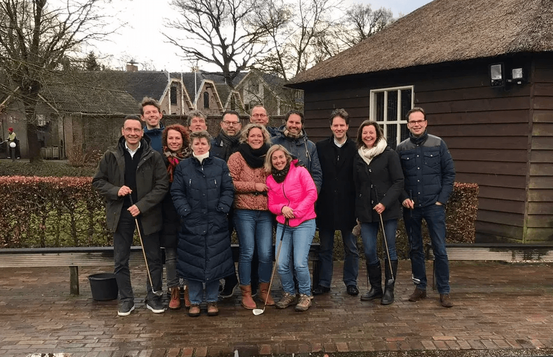 Groepsfoto van een training bedrijfstransitie