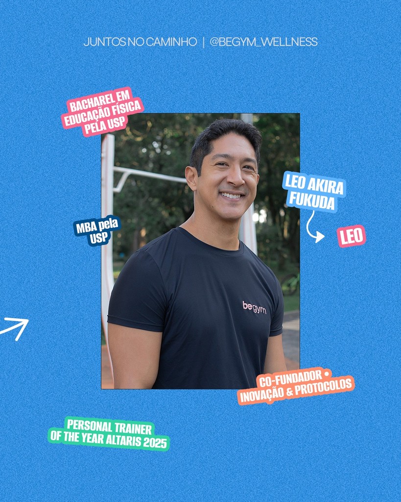 Foto do Leo - um de nossos preparadores físicos especializados e fundador da Be Gym.