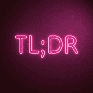 NEON SIGN saying TL;DR