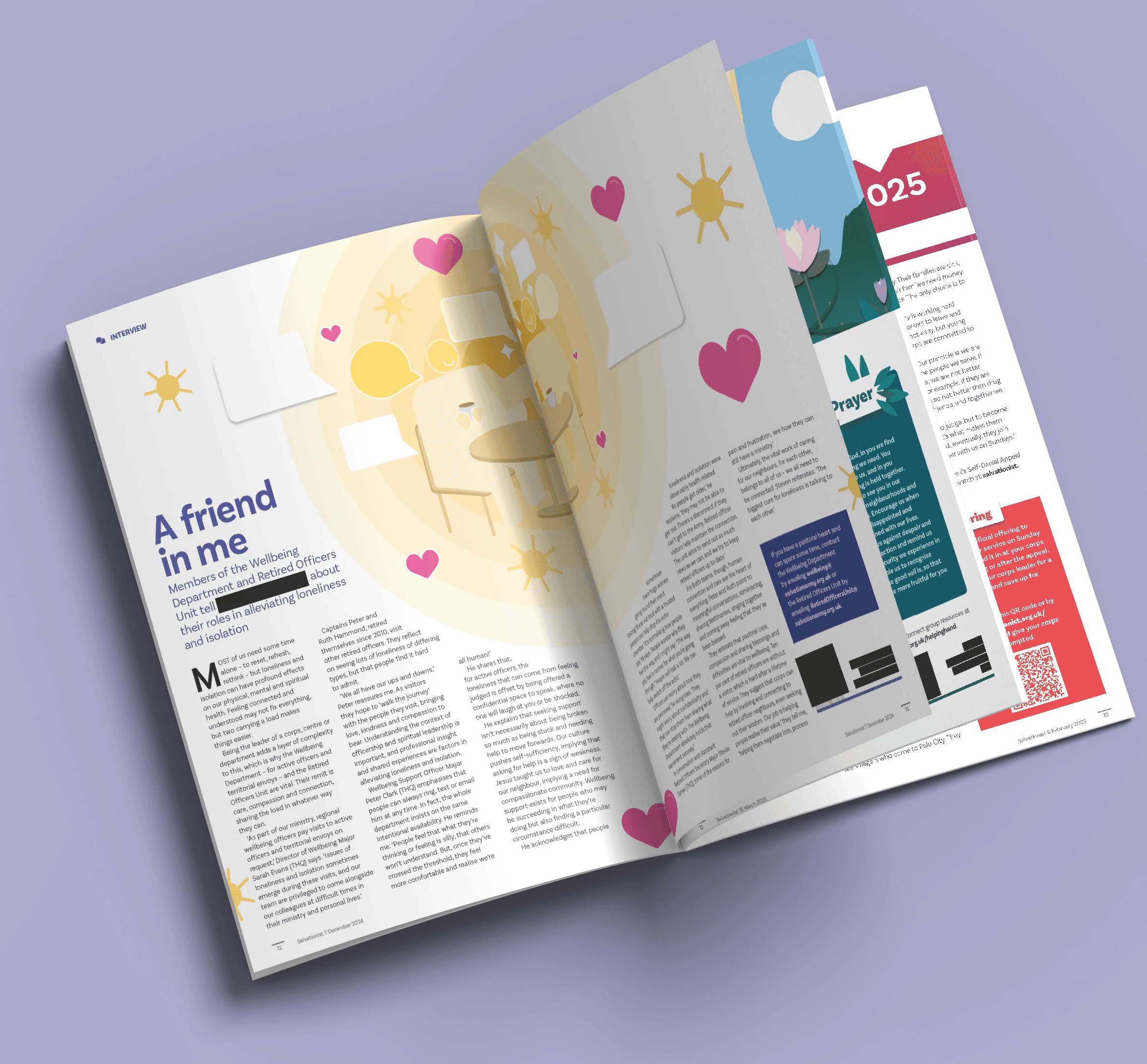 magazine spread mock-up, a friend in me