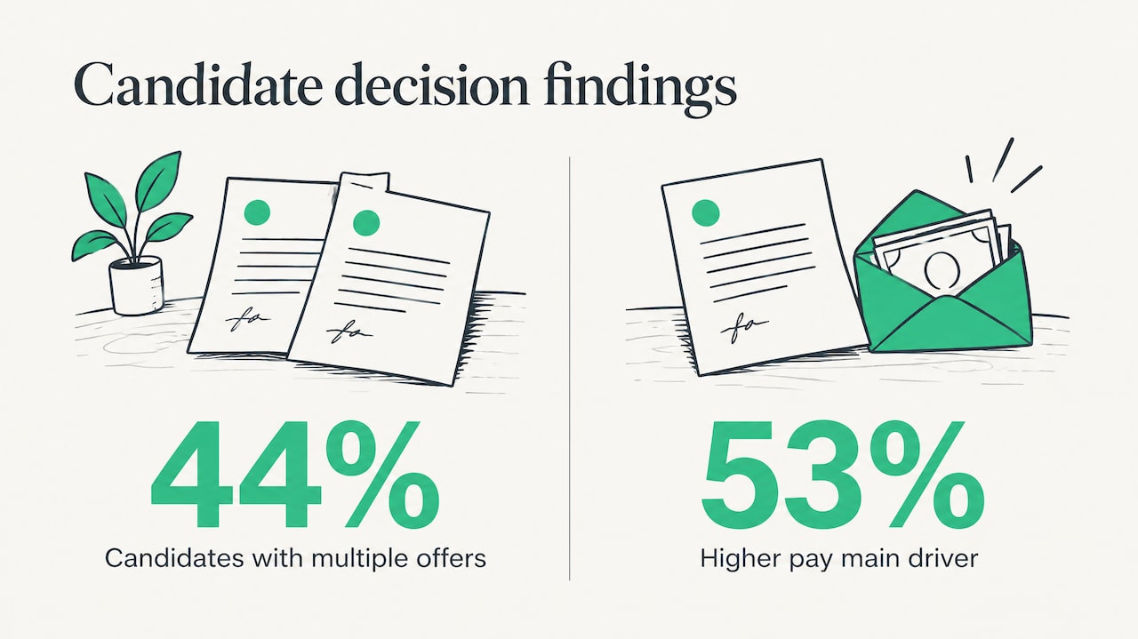 Candidate offer competition and compensation statistics