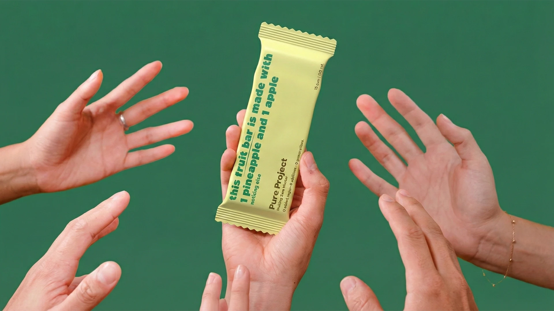 Healthy snack moment featuring Pure Project fruit bars