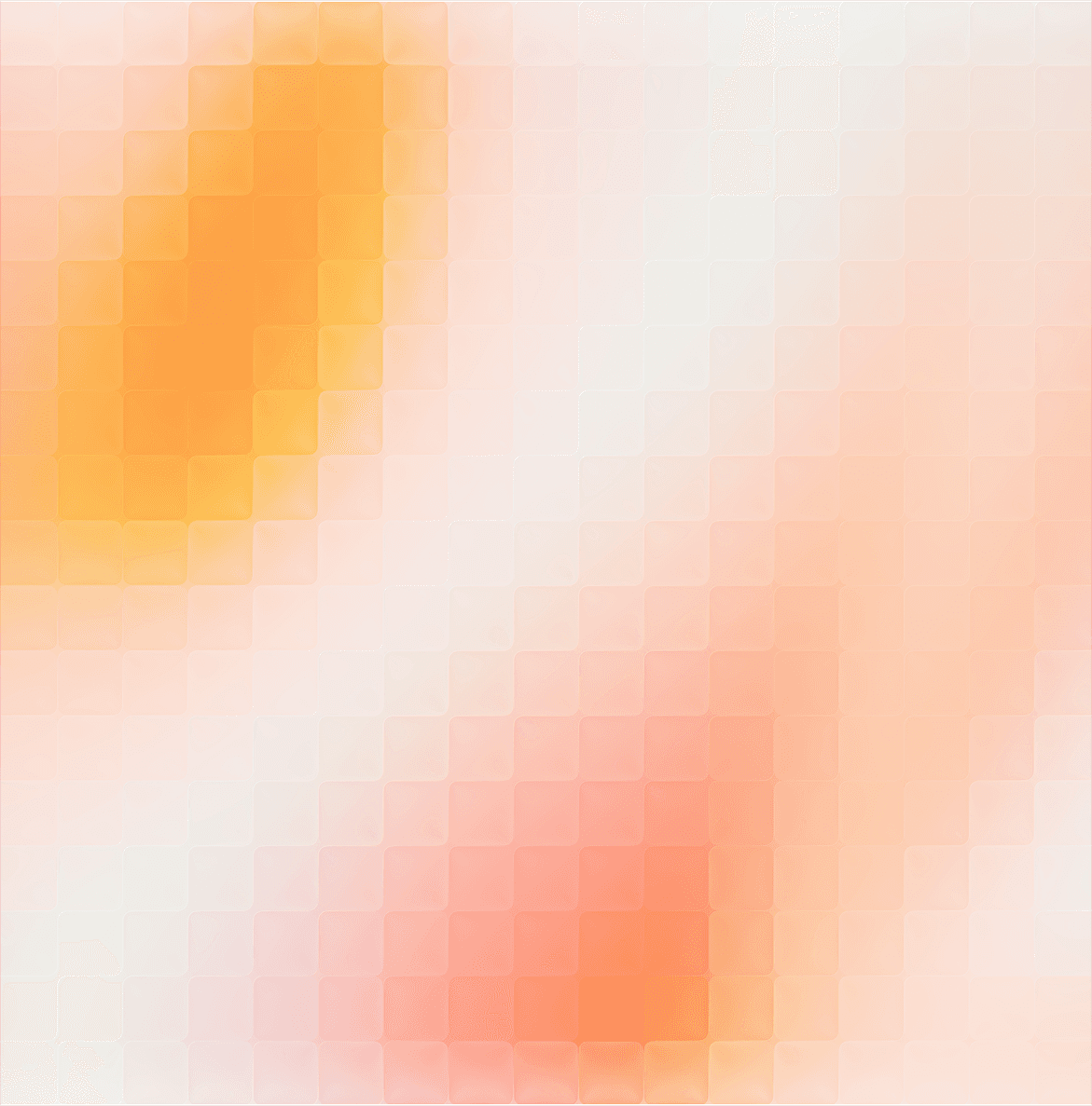 An abstract red and orange palette visual with boxed patterns