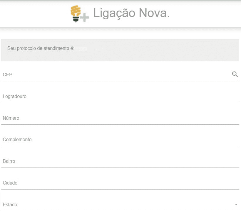 preencha os dados sobre a localização do seu imóvel no cemig atende
