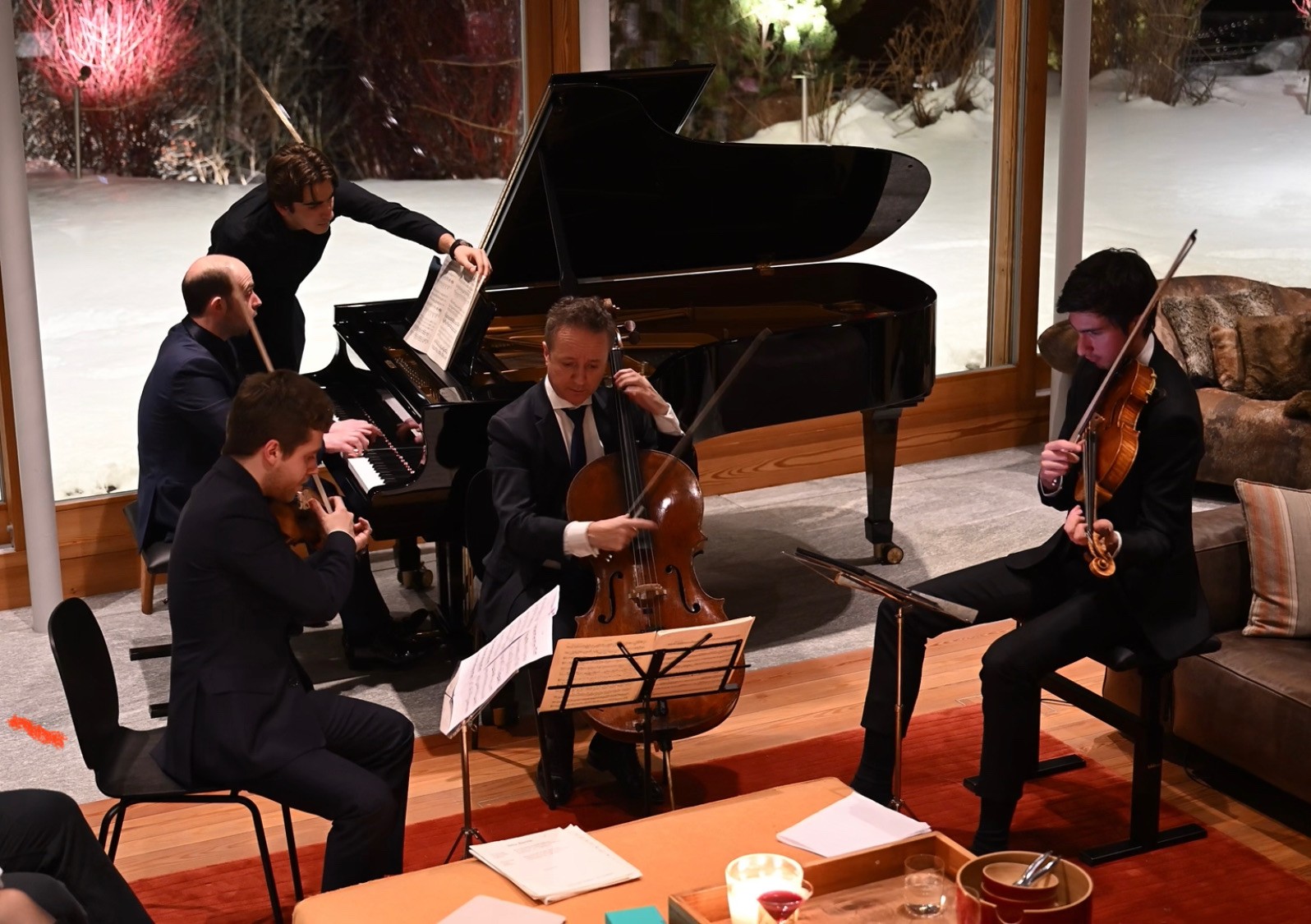 a beach bonfire in the evening