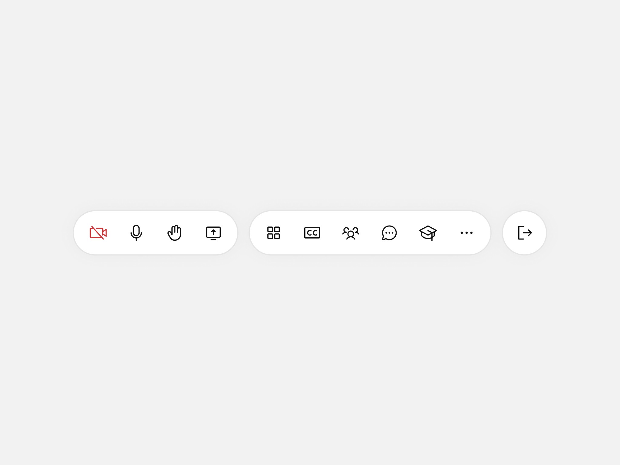 UI navigation bar with icons