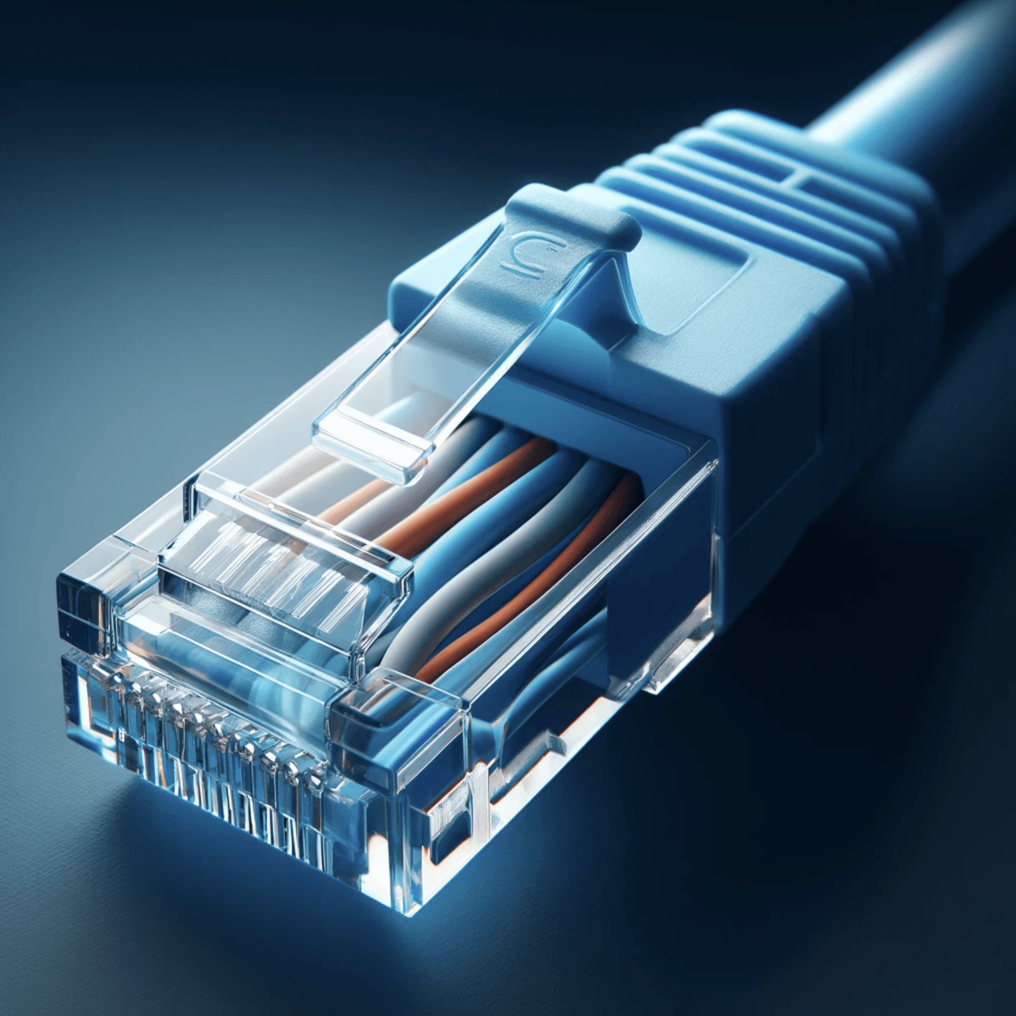 network plug and lan cable