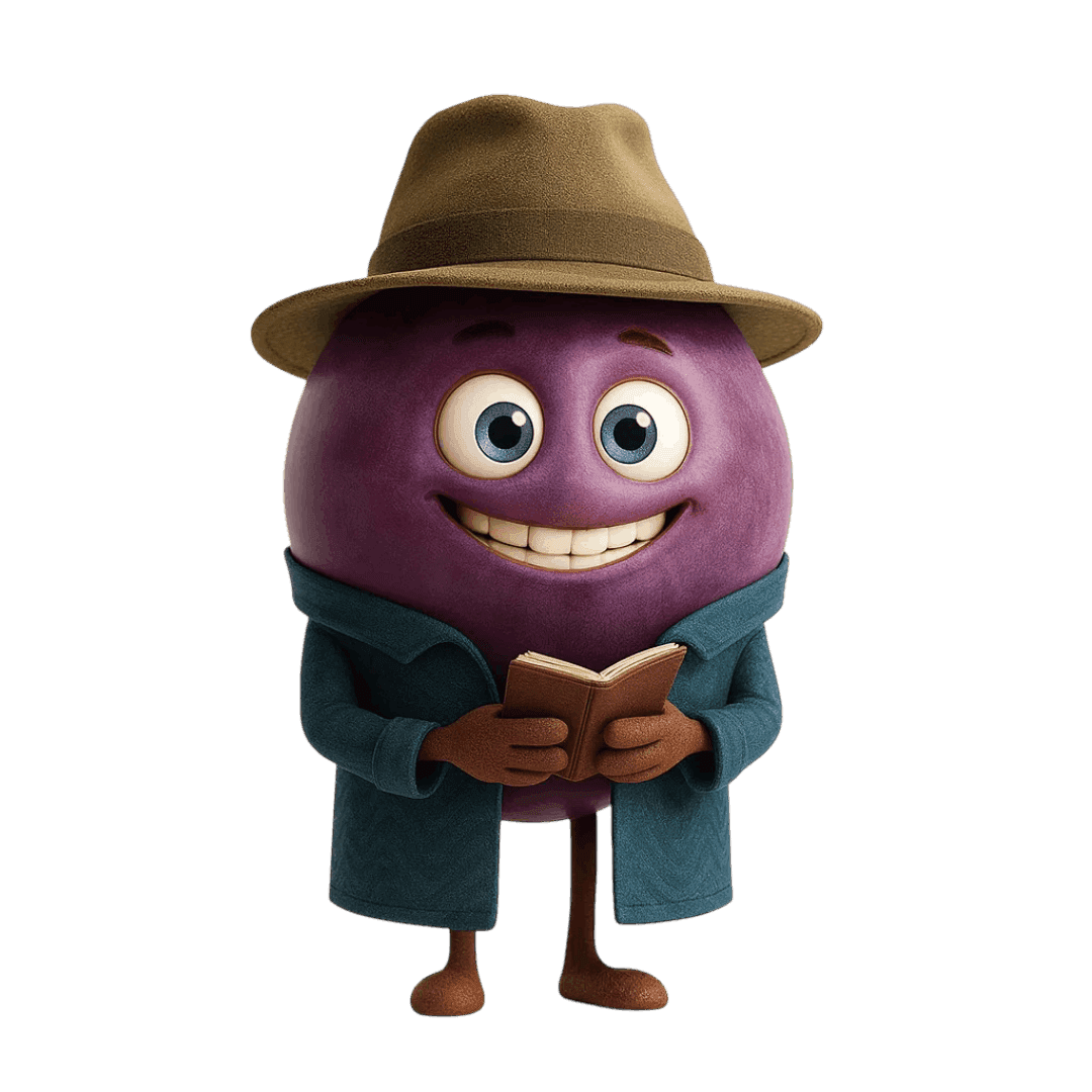 Refosco grape berry illustration for wine education.