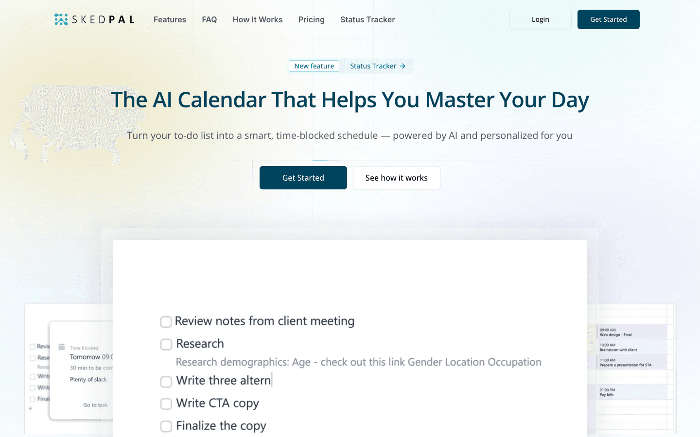 SkedPal homepage
