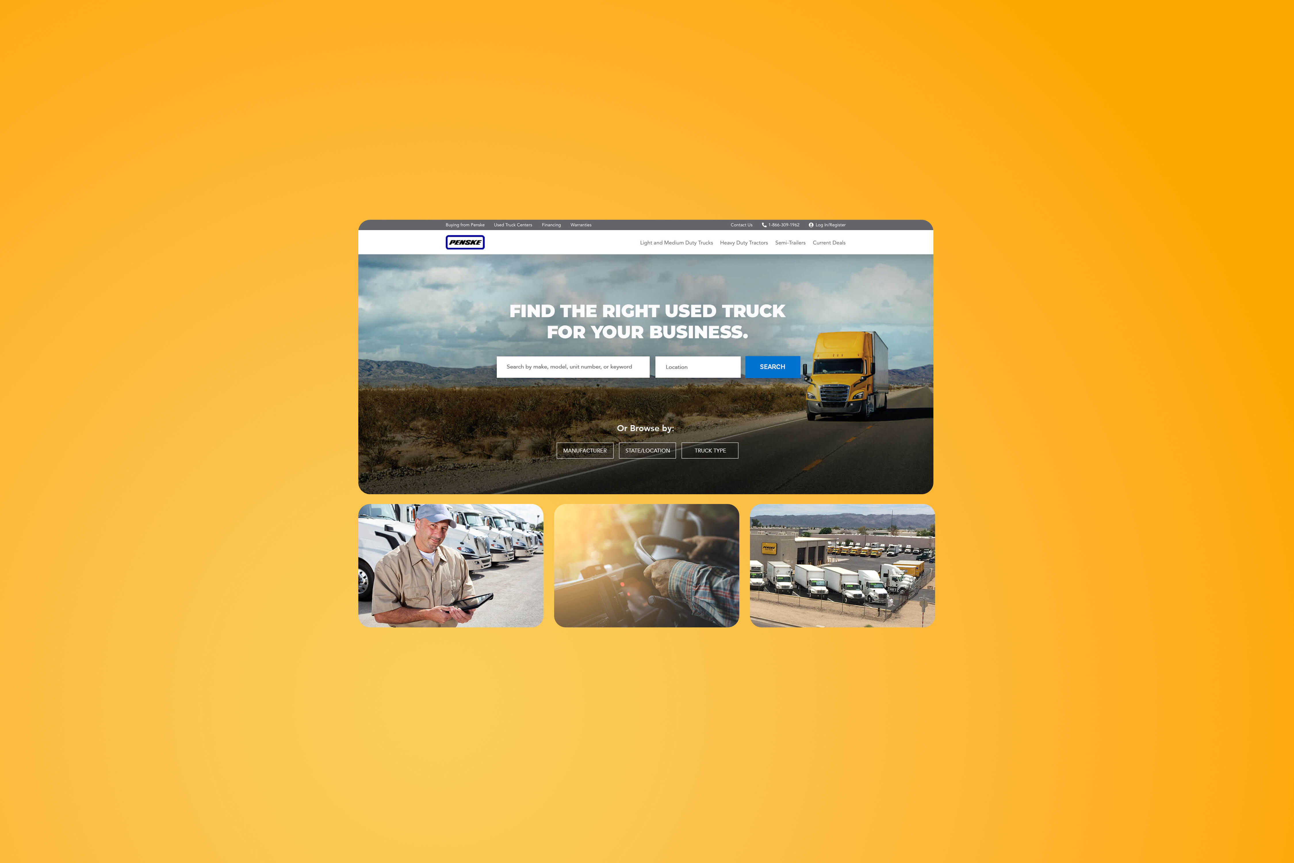 Penske Used Trucks | Website Redesign Cover