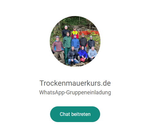 Foto What's App Community Trockenmauerkurs