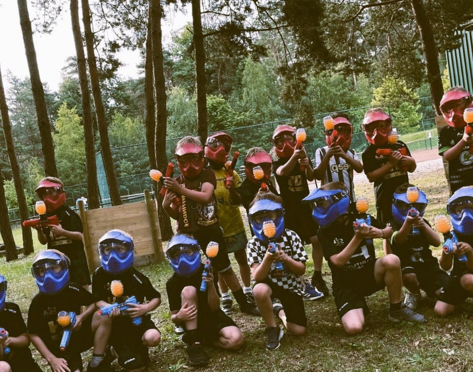 Dynamic picture of a cyclist riding downhill