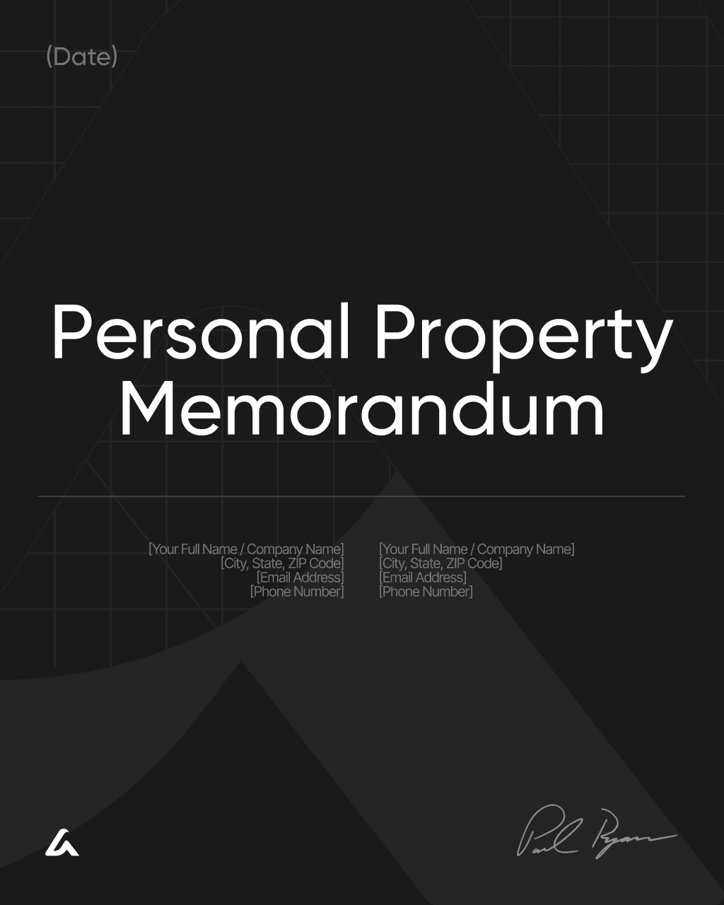 Personal Property Memorandum