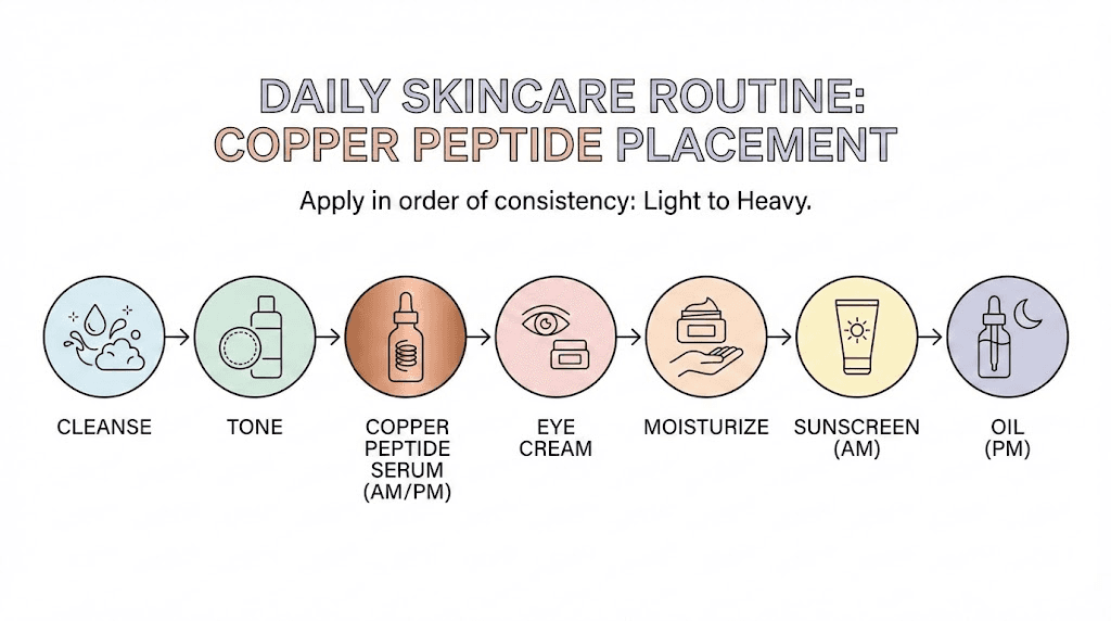 Copper peptide application order in skincare routine