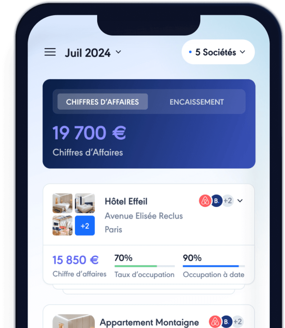 Mockup de l'application mobile de gestion Checkmyguest