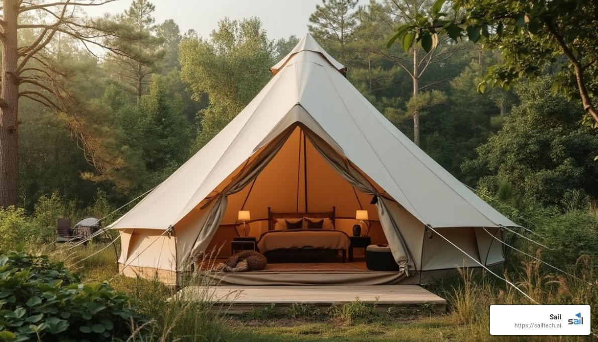 Luxury canvas tents offer natural aesthetics and durability. - luxury canvas tents for sale