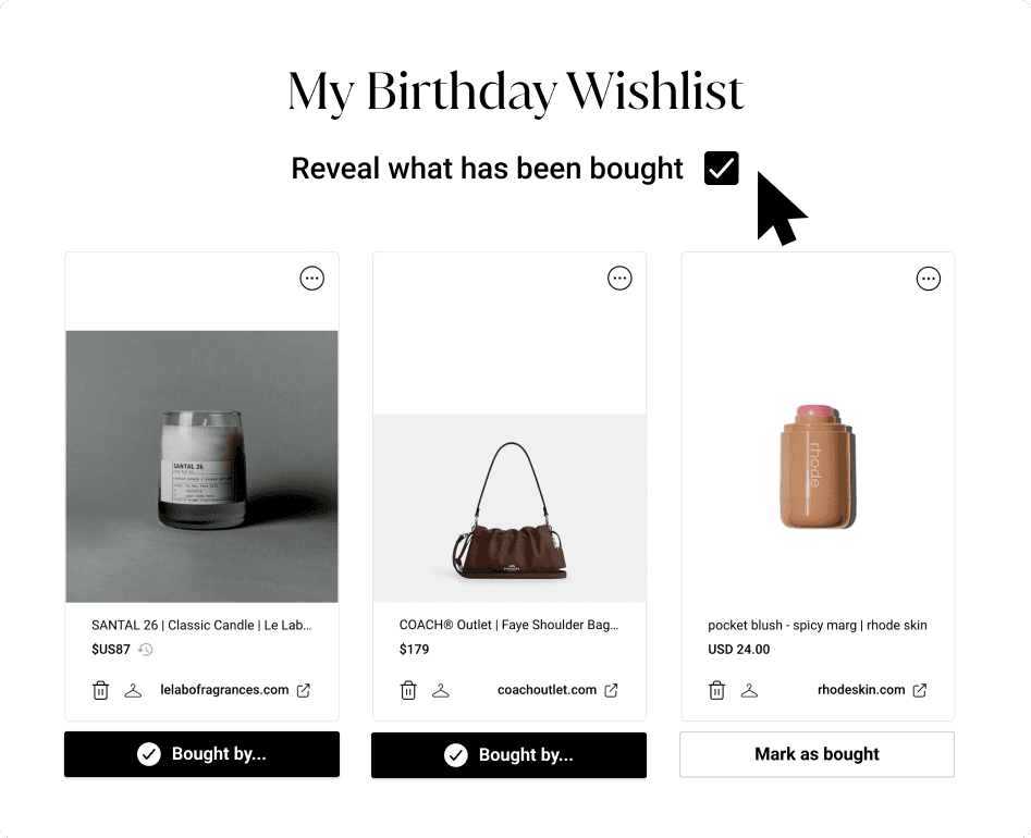 Birthday Wishlist by Moonsift