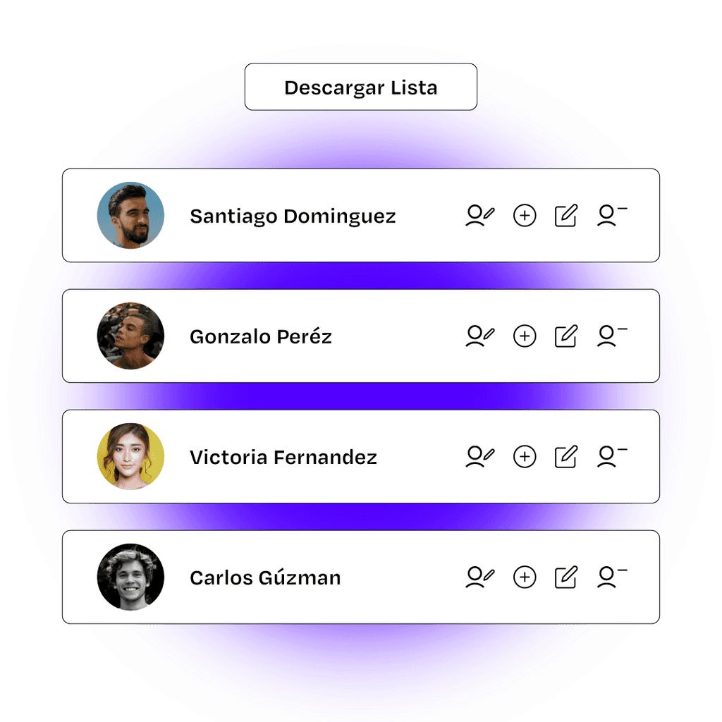 Interfaz de FlashPass para asignar roles y gestionar colaboradores durante el evento
