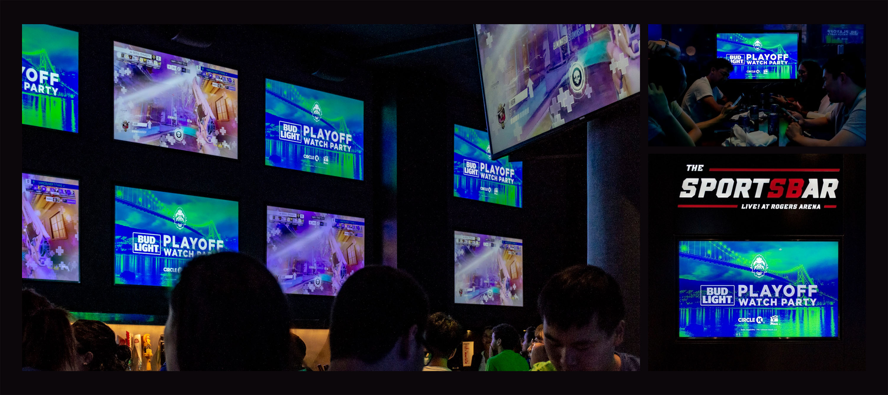 Watch Party digital screen signage.