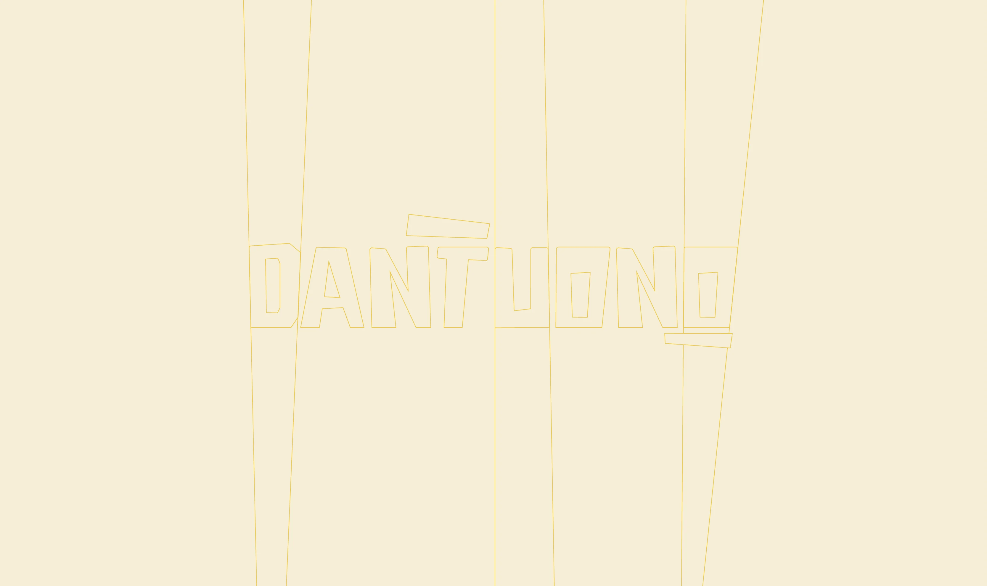 Dantuono logo geometric construction grid with custom typography guidelines.