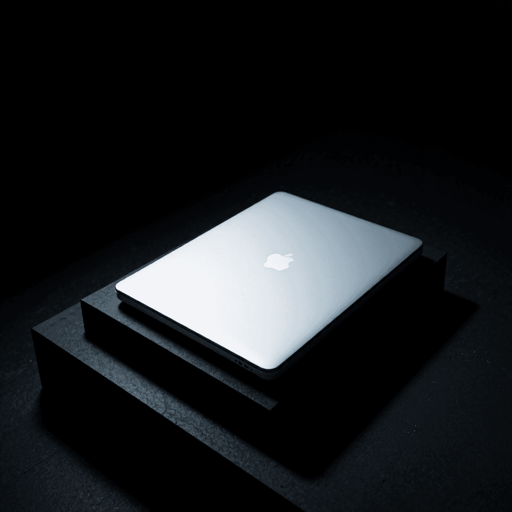 product photography of laptop