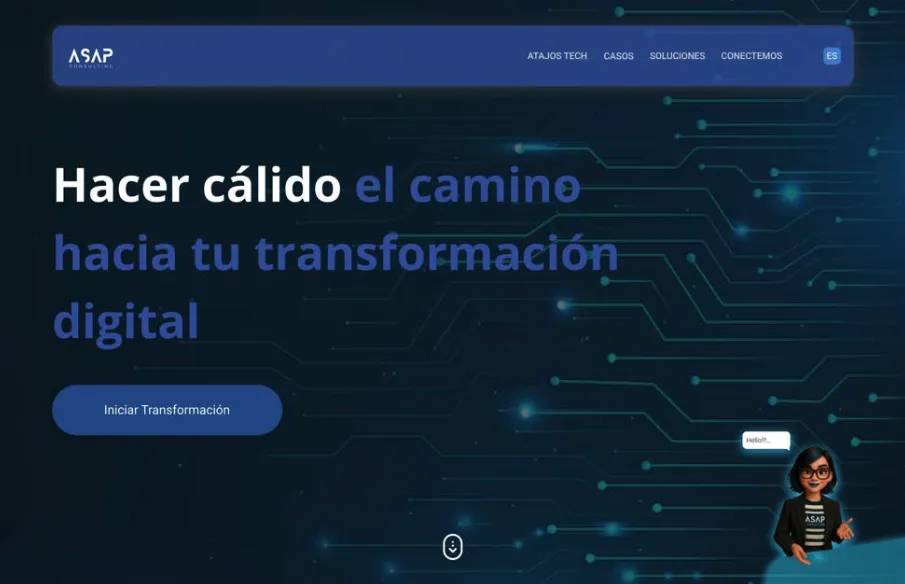 Arvox Studio - Imagen de version anterior de web de ASAP Consulting