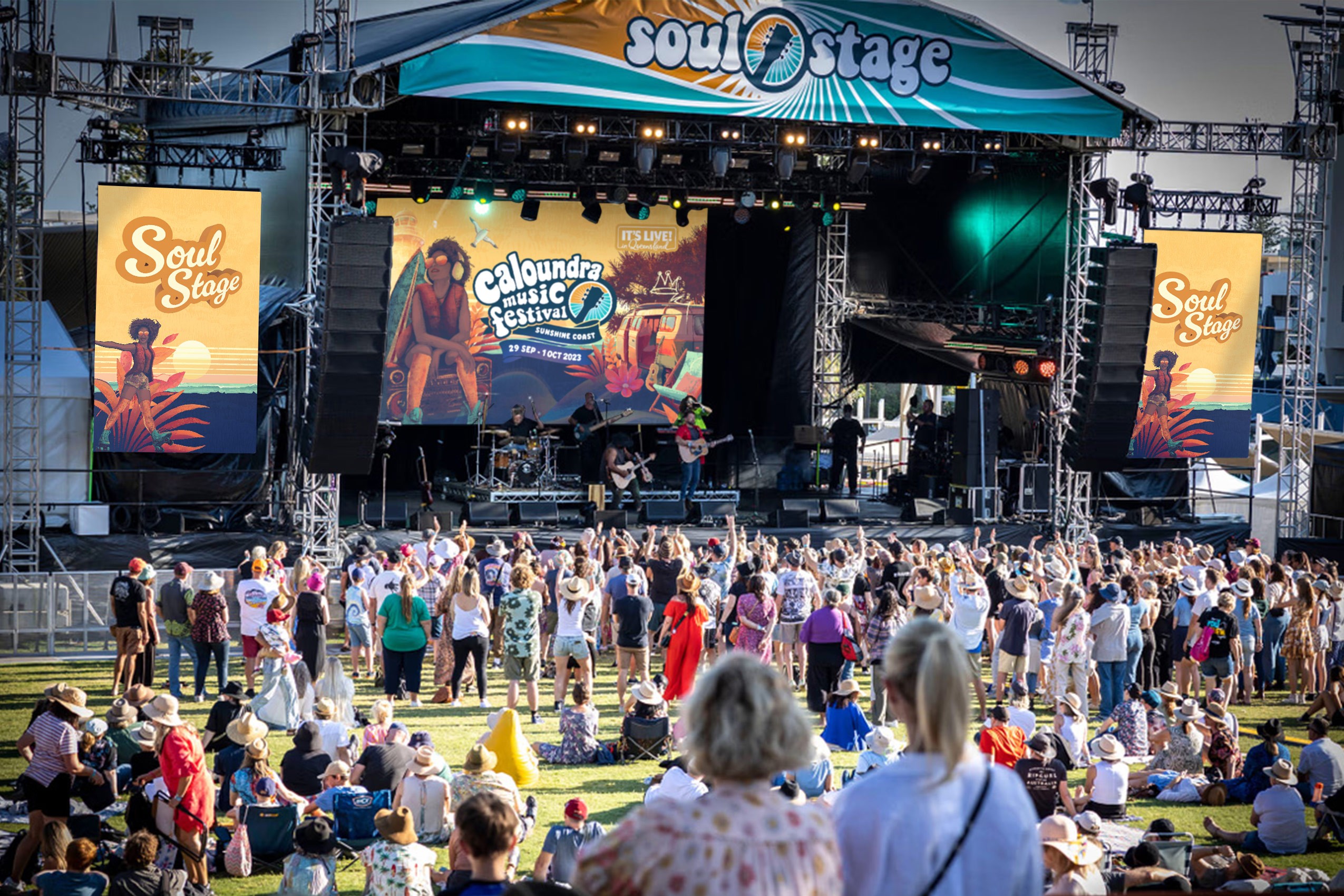 Caloundra Music Festival Soul Stage signage