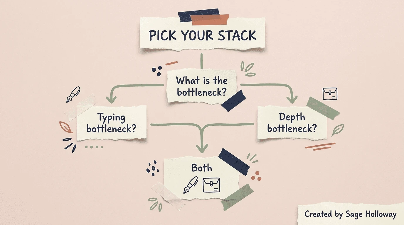 Scrapbook decision tree for using Claude Code and GitHub Copilot together
