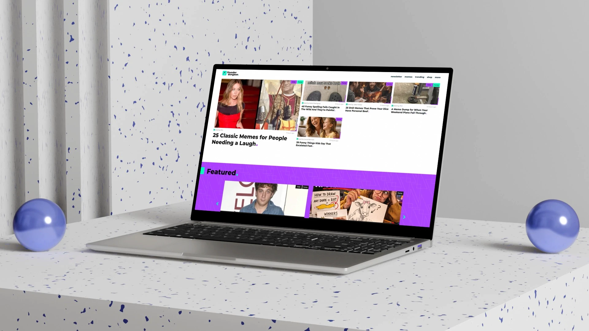 Minimal web design system developed for Thunder Dungeon