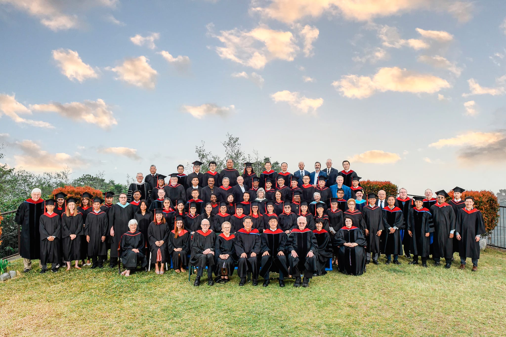 A picture with graduates of the commencement exercises