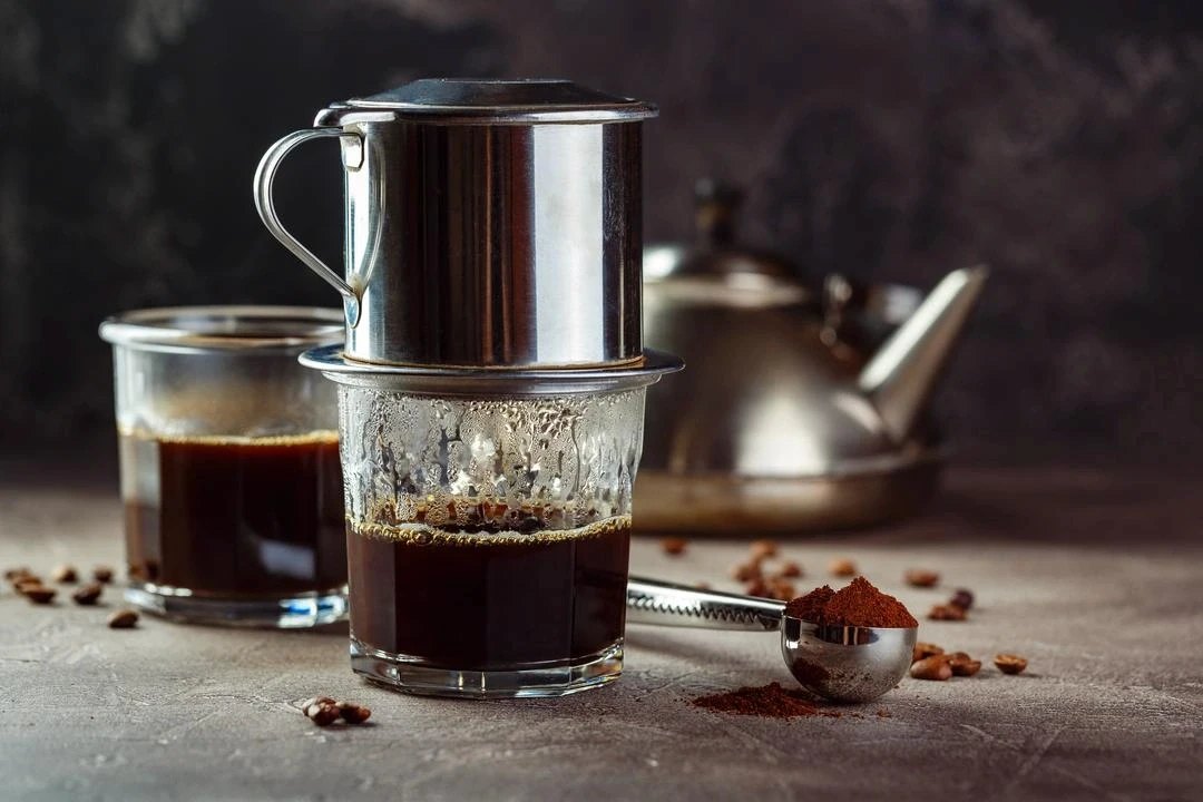 Traditional Vietnamese phin coffee