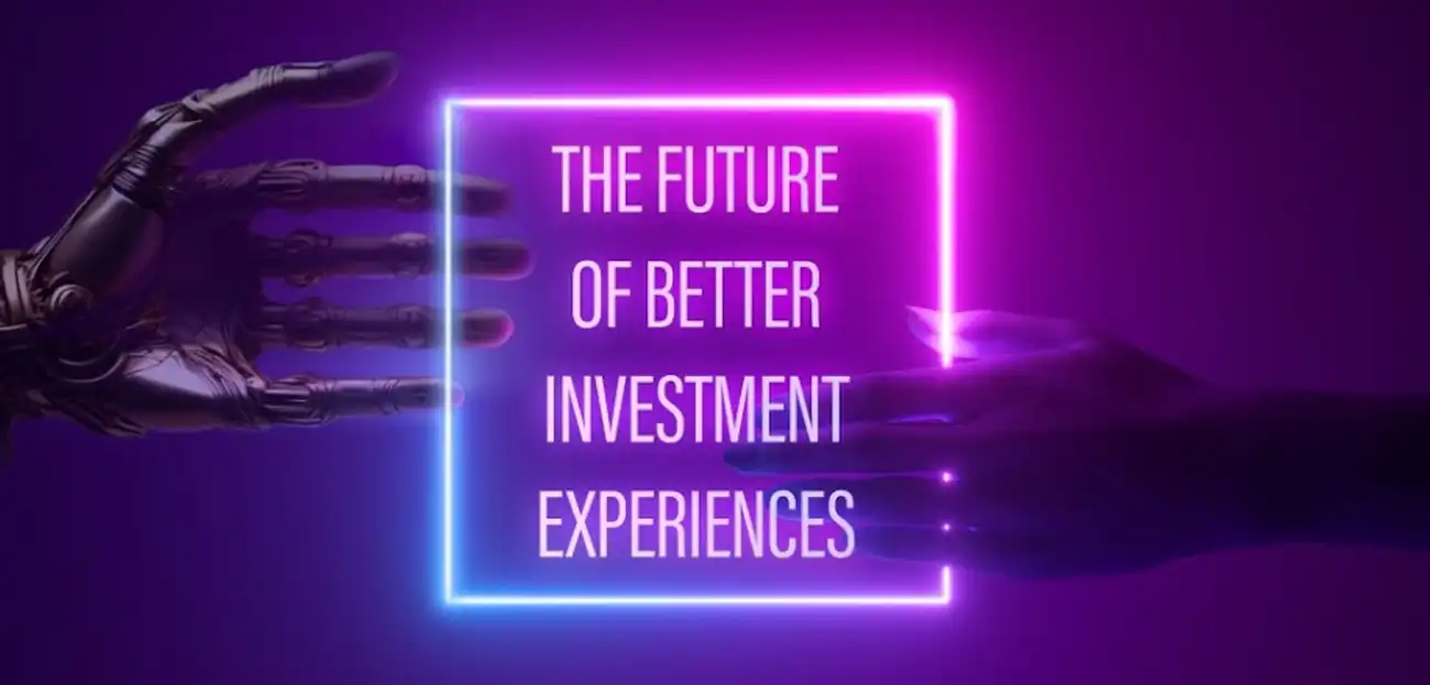 Neon sign reading The future of better investment experiences