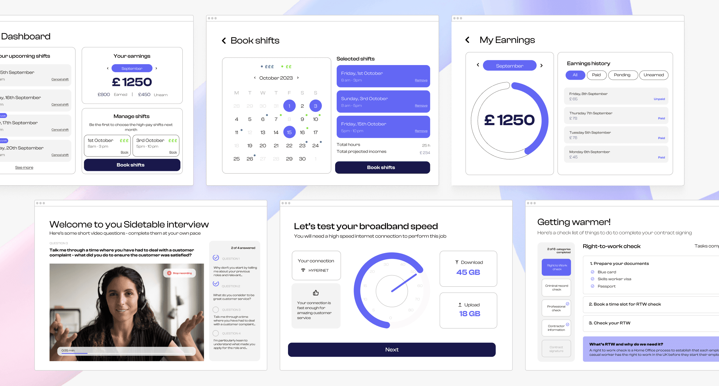 wirframes MVP call center uberisation