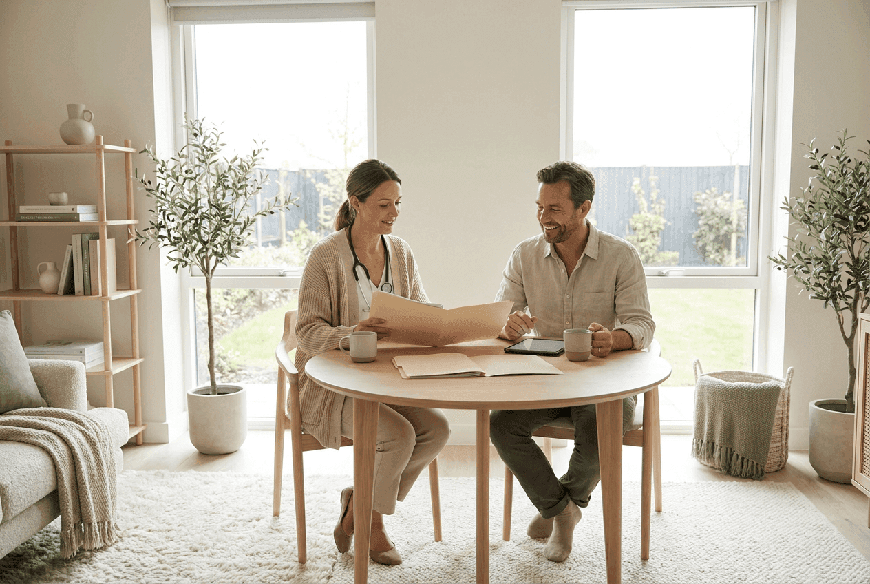 Patient and provider reviewing a care plan